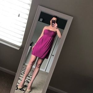 Strapless Magenta Dress